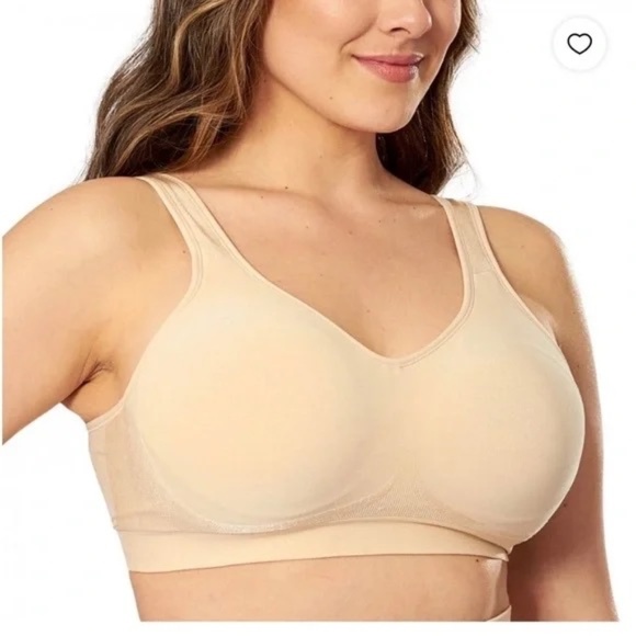Truekind® Daily Comfort Wireless Shaper Bra Beige 2X - Picture 2 of 8